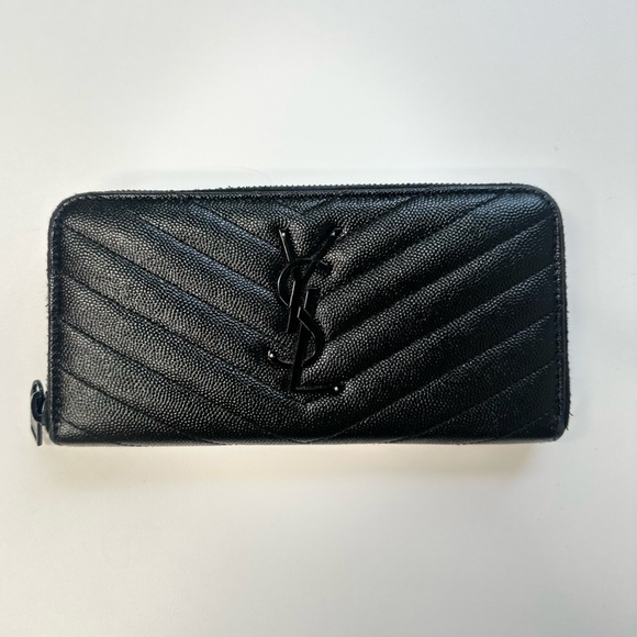 Yves Saint Laurent Black Wallet - Picture 1 of 10